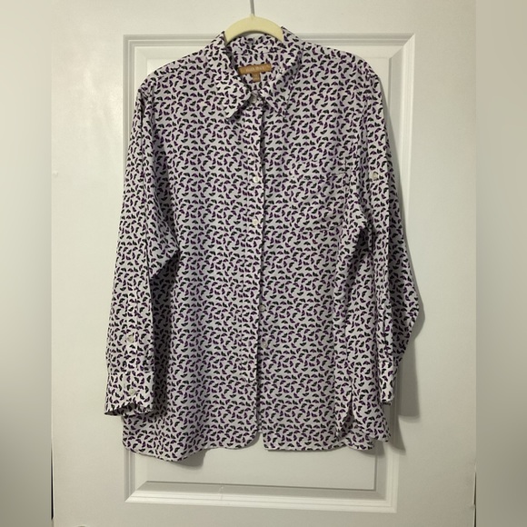 Ellen Tracy Shoe Print Blouse - Picture 2 of 5